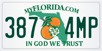 FL license plate 3874MP