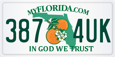 FL license plate 3874UK