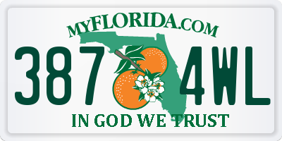 FL license plate 3874WL