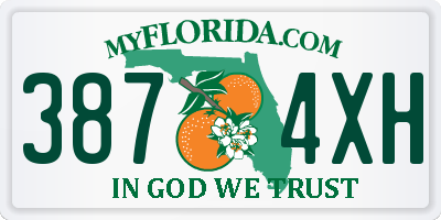 FL license plate 3874XH