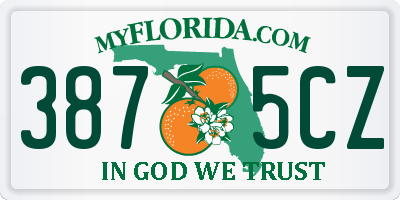 FL license plate 3875CZ