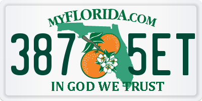 FL license plate 3875ET