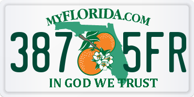 FL license plate 3875FR