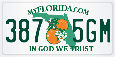 FL license plate 3875GM