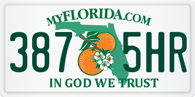 FL license plate 3875HR