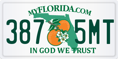 FL license plate 3875MT