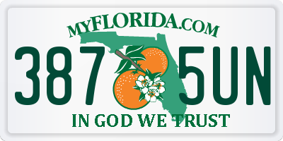 FL license plate 3875UN