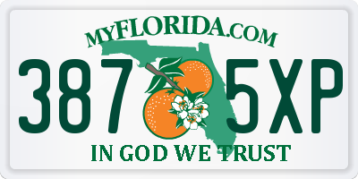 FL license plate 3875XP