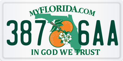 FL license plate 3876AA