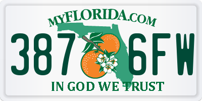 FL license plate 3876FW