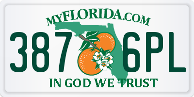 FL license plate 3876PL