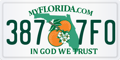 FL license plate 3877FO