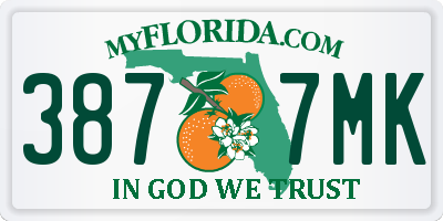 FL license plate 3877MK