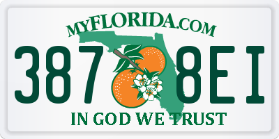 FL license plate 3878EI