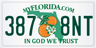 FL license plate 3878NT