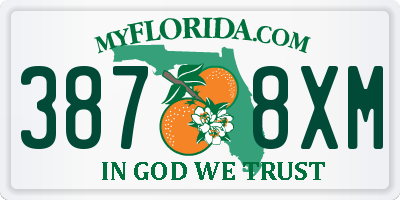 FL license plate 3878XM