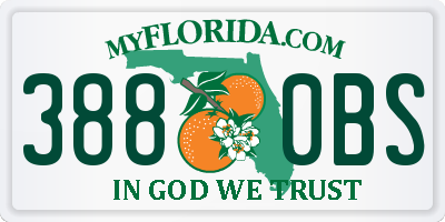 FL license plate 3880BS
