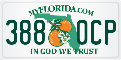 FL license plate 3880CP