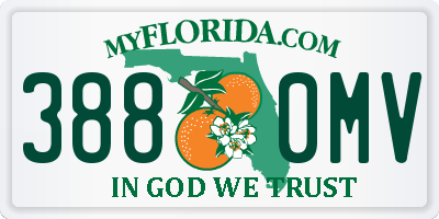 FL license plate 3880MV