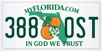 FL license plate 3880ST