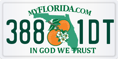 FL license plate 3881DT