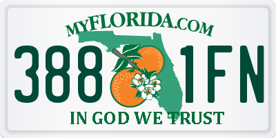 FL license plate 3881FN