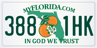 FL license plate 3881HK