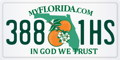 FL license plate 3881HS