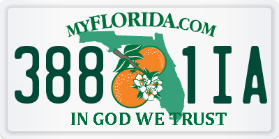 FL license plate 3881IA