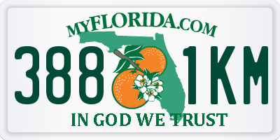 FL license plate 3881KM