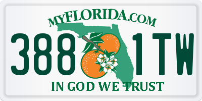 FL license plate 3881TW