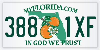 FL license plate 3881XF