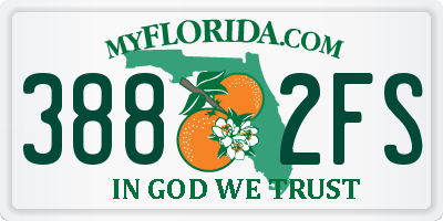 FL license plate 3882FS