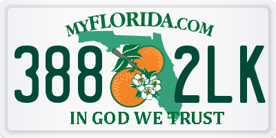 FL license plate 3882LK