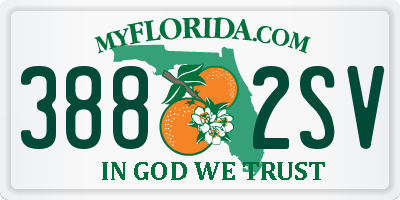 FL license plate 3882SV