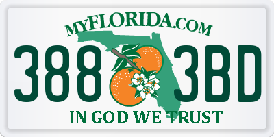 FL license plate 3883BD