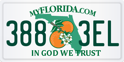 FL license plate 3883EL