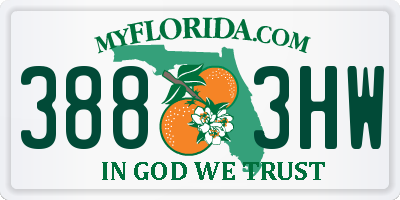 FL license plate 3883HW