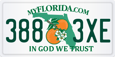 FL license plate 3883XE