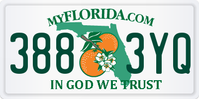 FL license plate 3883YQ