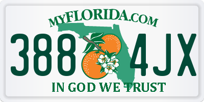 FL license plate 3884JX