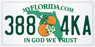 FL license plate 3884KA