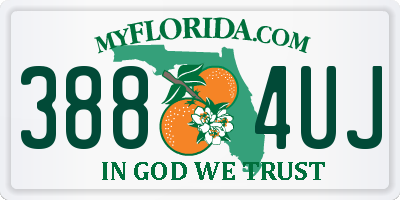 FL license plate 3884UJ