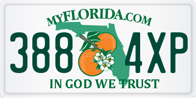 FL license plate 3884XP