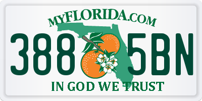 FL license plate 3885BN