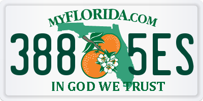 FL license plate 3885ES