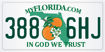 FL license plate 3886HJ