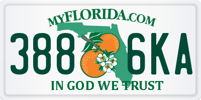 FL license plate 3886KA