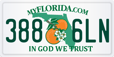 FL license plate 3886LN