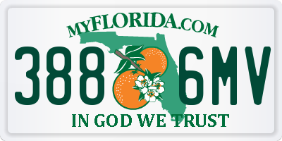 FL license plate 3886MV